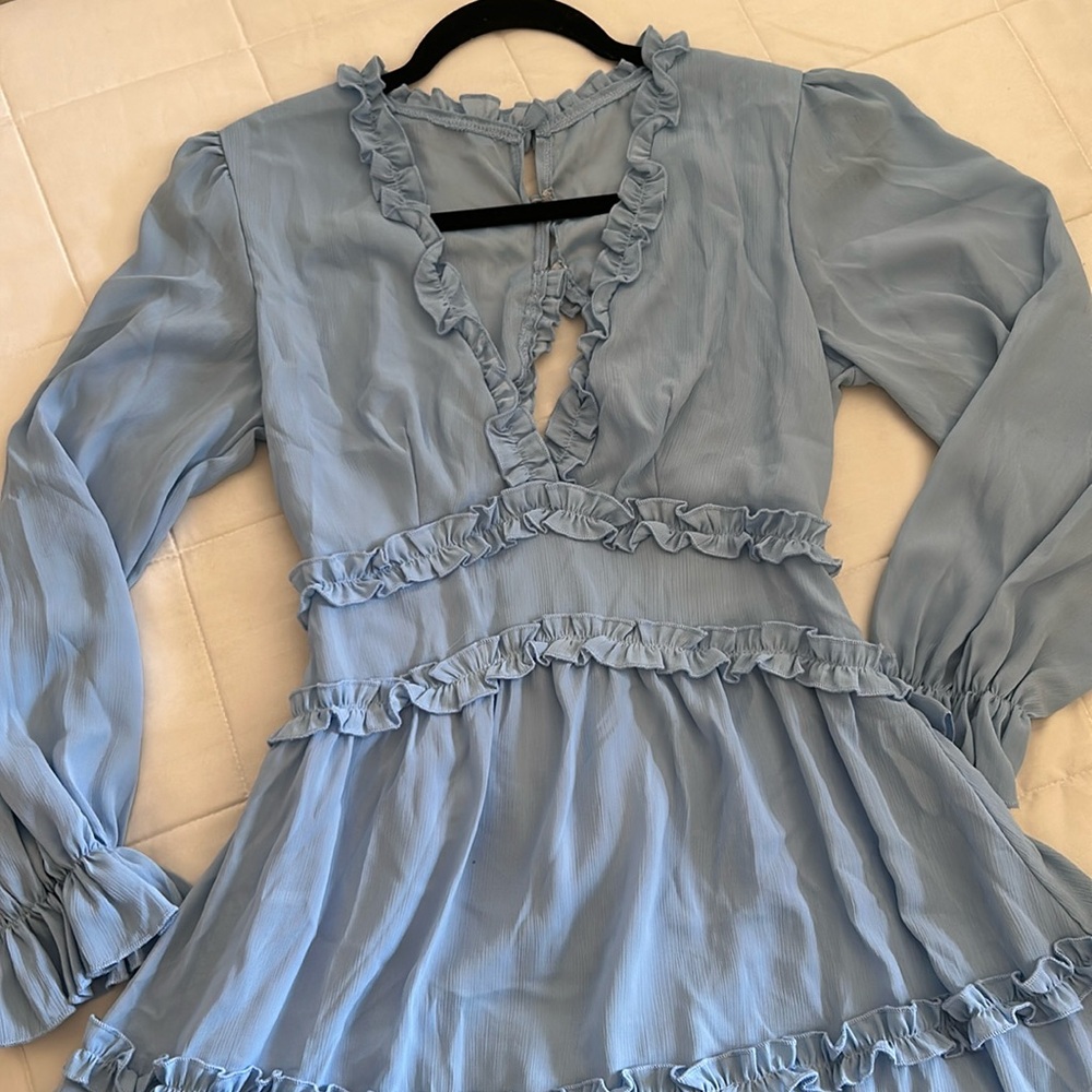 Blue sundress short style